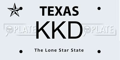 KKD Texas License Plate
