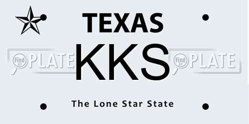 KKS Texas License Plate
