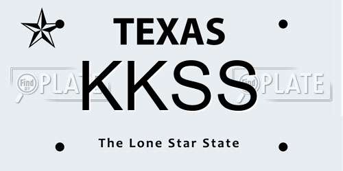 KKSS Texas License Plate
