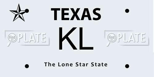 KL Texas License Plate