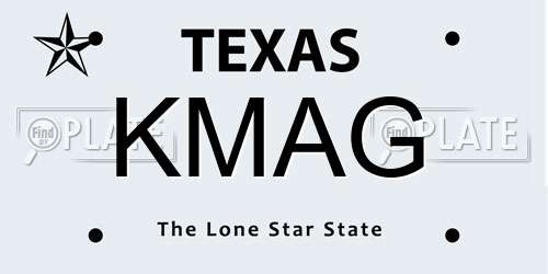 KMAG Texas License Plate