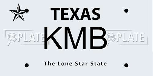 KMB Texas License Plate