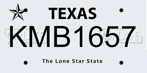 KMB1657 Texas License Plate