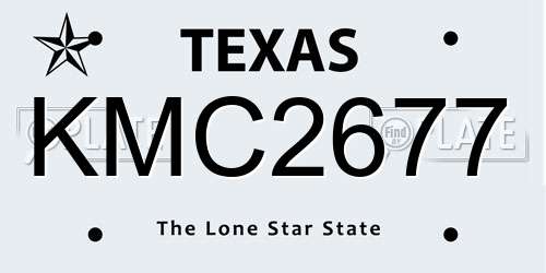 KMC2677 Texas License Plate