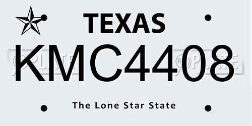 KMC4408 Texas License Plate