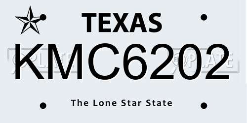KMC6202 Texas License Plate