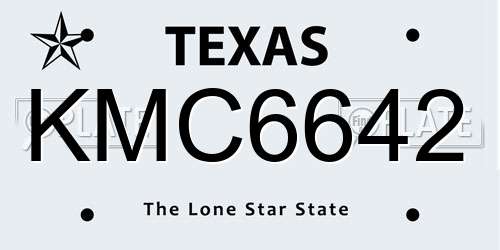 KMC6642 Texas License Plate