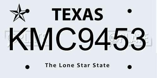 KMC9453 Texas License Plate
