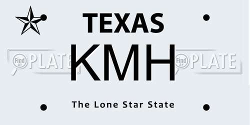 KMH Texas License Plate