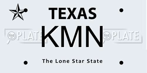 KMN Texas License Plate