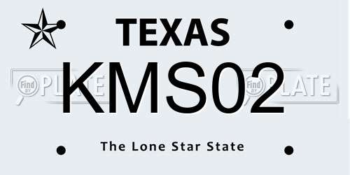KMS02 Texas License Plate