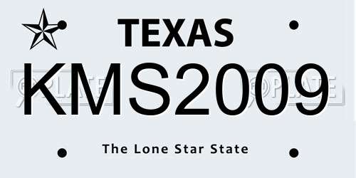 KMS2009 Texas License Plate