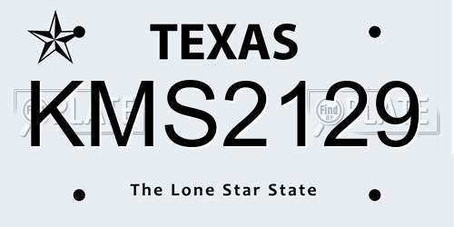 KMS2129 Texas License Plate