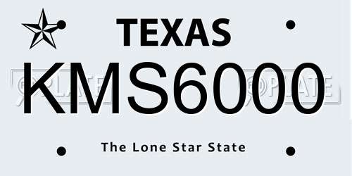 KMS6000 Texas License Plate