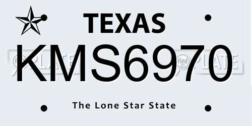 KMS6970 Texas License Plate