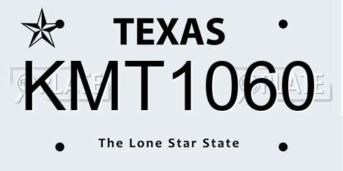 KMT1060 Texas License Plate