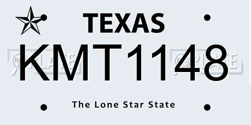 KMT1148 Texas License Plate