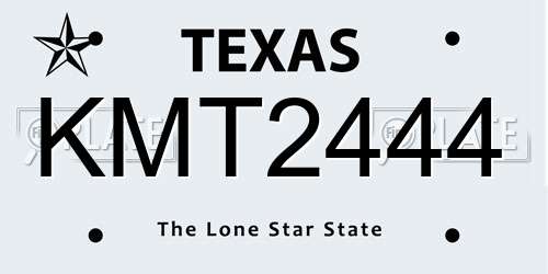 KMT2444 Texas License Plate