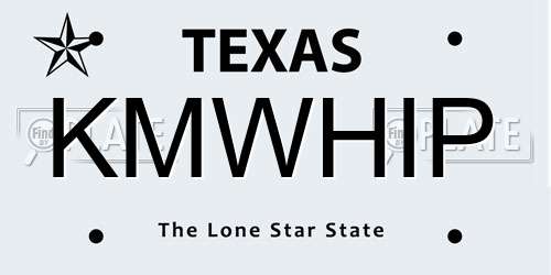 KMWHIP Texas License Plate