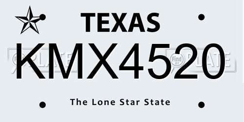 KMX4520 Texas License Plate