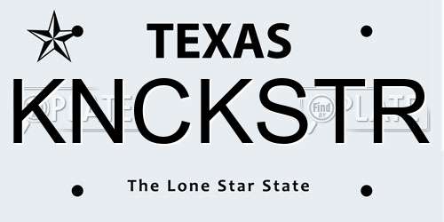 KNCKSTR Texas License Plate