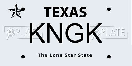 KNGK Texas License Plate