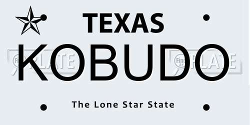 KOBUDO Texas License Plate
