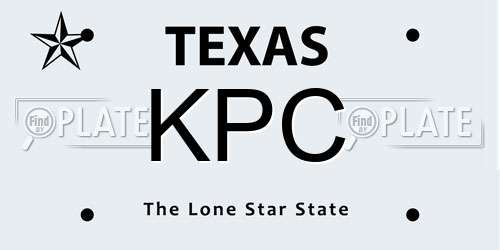 KPC Texas License Plate
