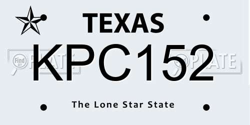 KPC152 Texas License Plate