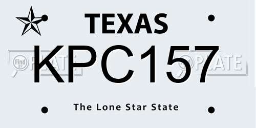 KPC157 Texas License Plate