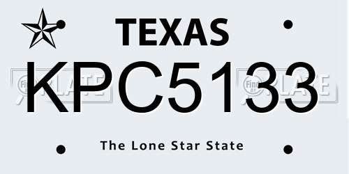 KPC5133 Texas License Plate