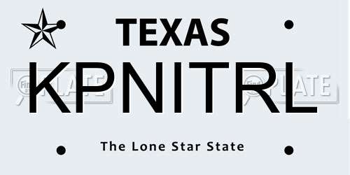 KPNITRL Texas License Plate