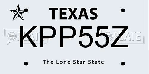 KPP55Z Texas License Plate