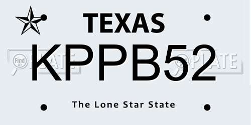 KPPB52 Texas License Plate
