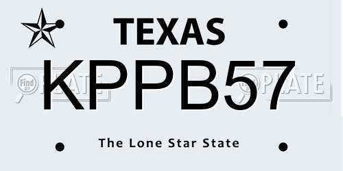 KPPB57 Texas License Plate