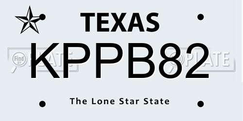 KPPB82 Texas License Plate