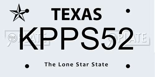KPPS52 Texas License Plate