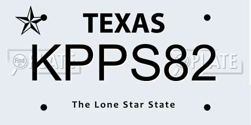 KPPS82 Texas License Plate