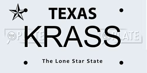 KRASS Texas License Plate