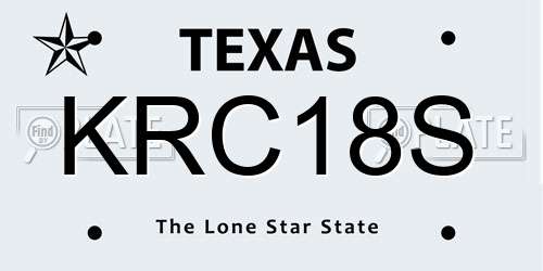 KRC18S Texas License Plate