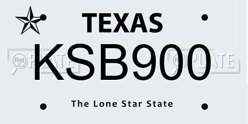 KSB900 Texas License Plate