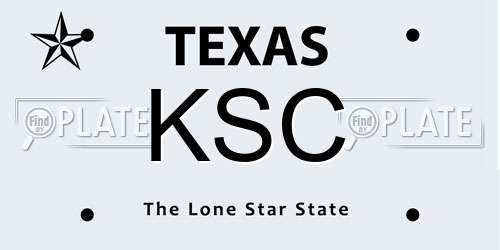 KSC Texas License Plate