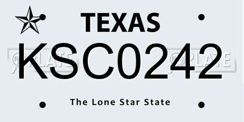 KSC0242 Texas License Plate