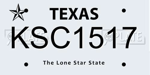 KSC1517 Texas License Plate