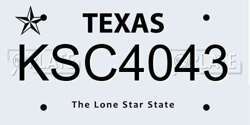 KSC4043 Texas License Plate