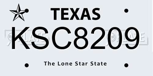 KSC8209 Texas License Plate