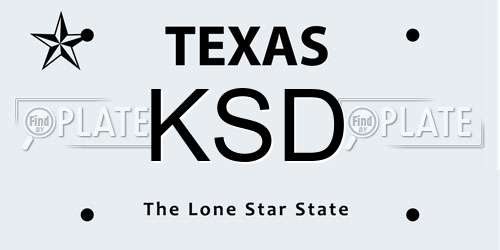 KSD Texas License Plate