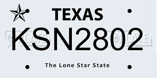 KSN2802 Texas License Plate