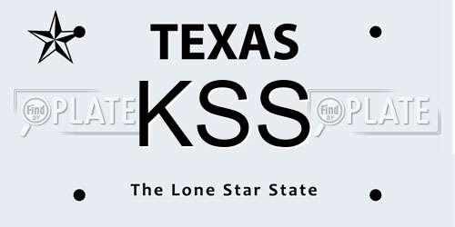 KSS Texas License Plate