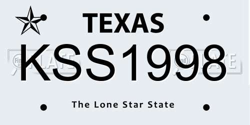 KSS1998 Texas License Plate